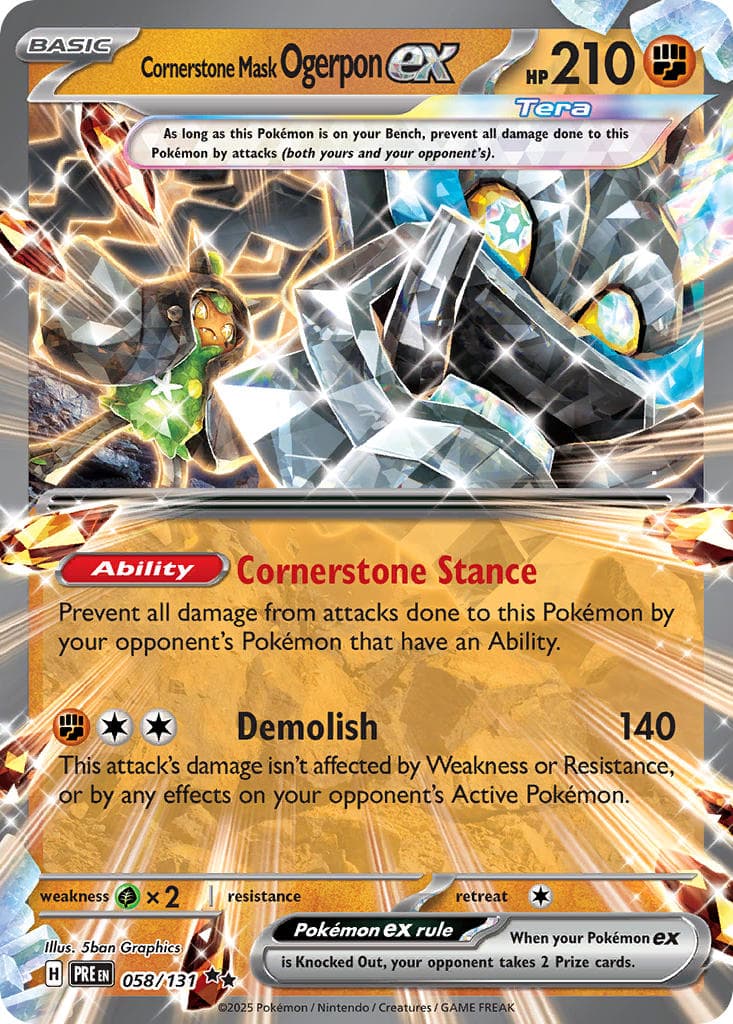 Cornerstone Mask Ogerpon ex — Prismatic Evolutions Pokémon card