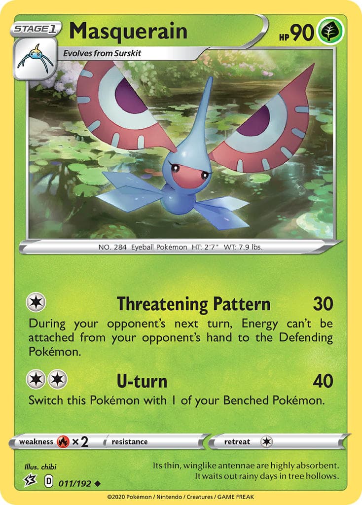 Masquerain — Rebel Clash Pokémon card