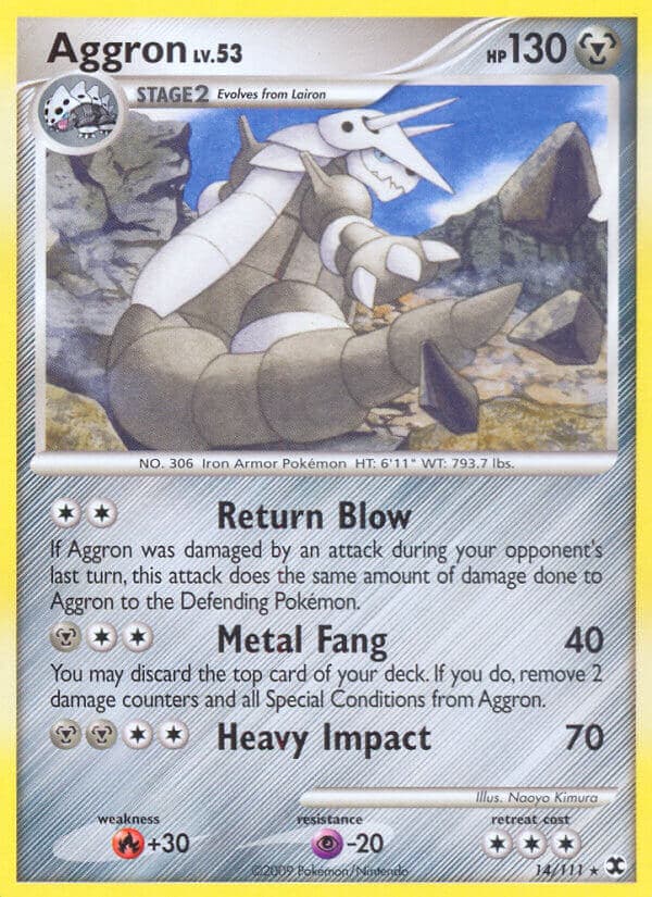 Aggron — Rising Rivals Pokémon card