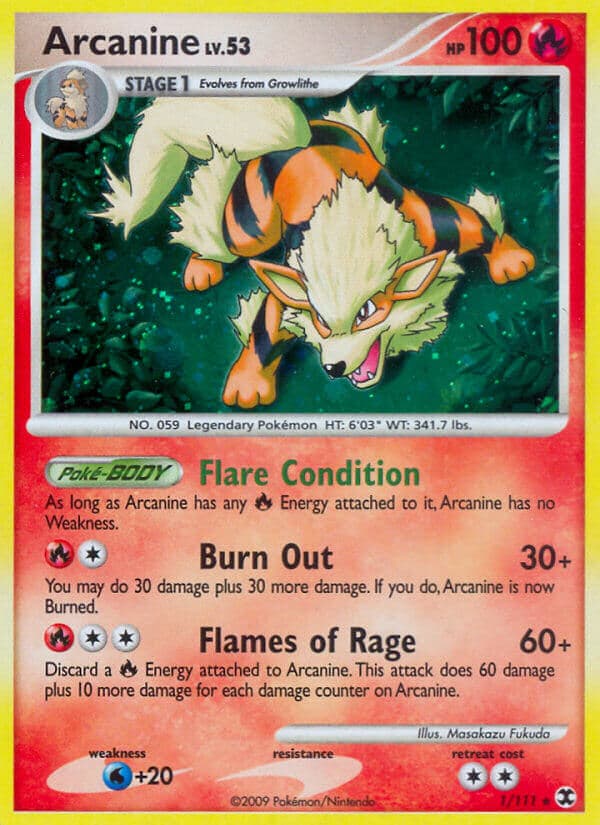 Arcanine — Rising Rivals Pokémon card