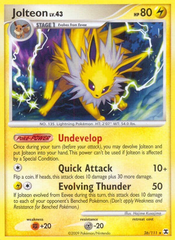 Jolteon — Rising Rivals Pokémon card