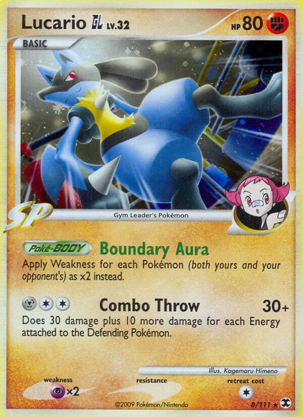 Lucario Gl — Rising Rivals Pokémon card