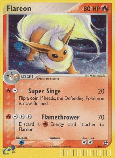 Flareon — Sandstorm Pokémon card