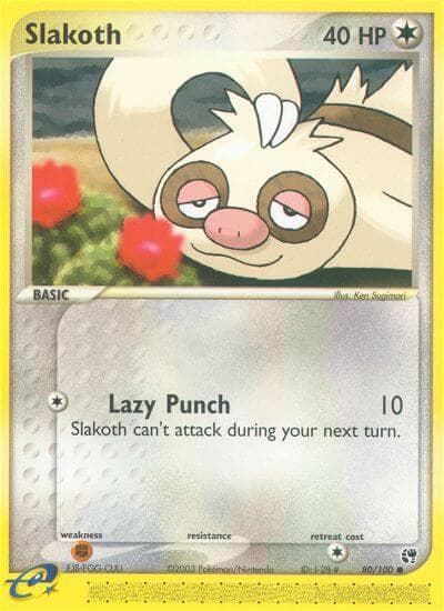 Slakoth — Sandstorm Pokémon card