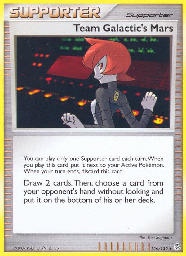 Team Galactics Mars — Secret Wonders Pokémon card
