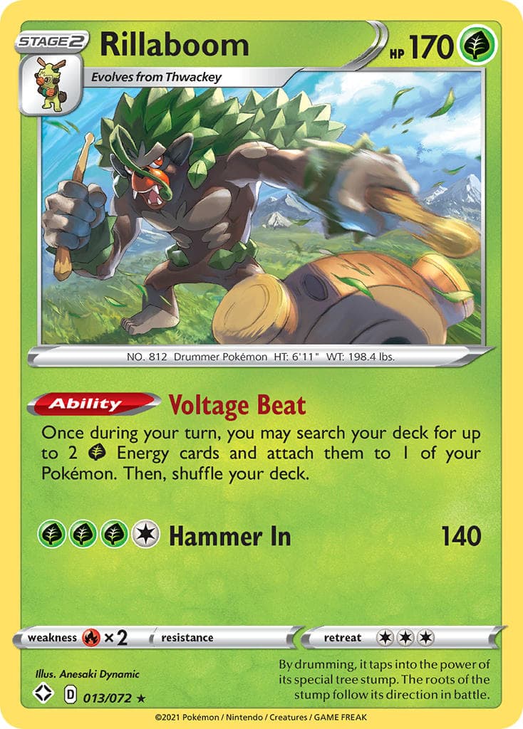 Rillaboom — Shining Fates Pokémon card