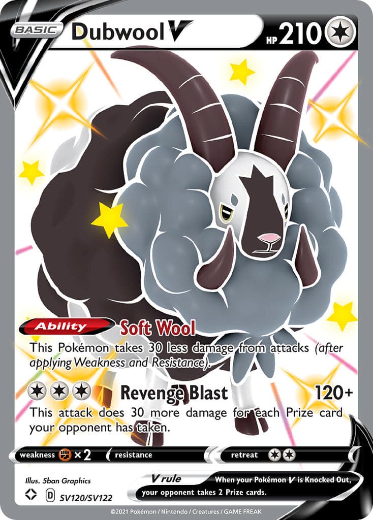 Dubwool V — Shining Fates Pokémon card