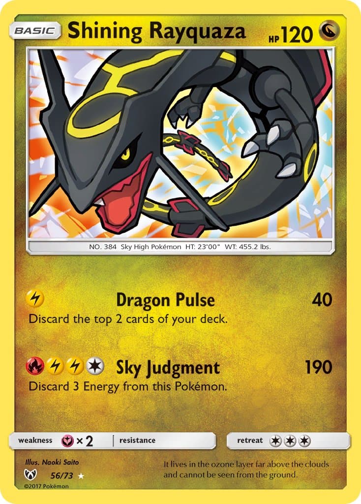 Shining Rayquaza — Shining Legends Pokémon card