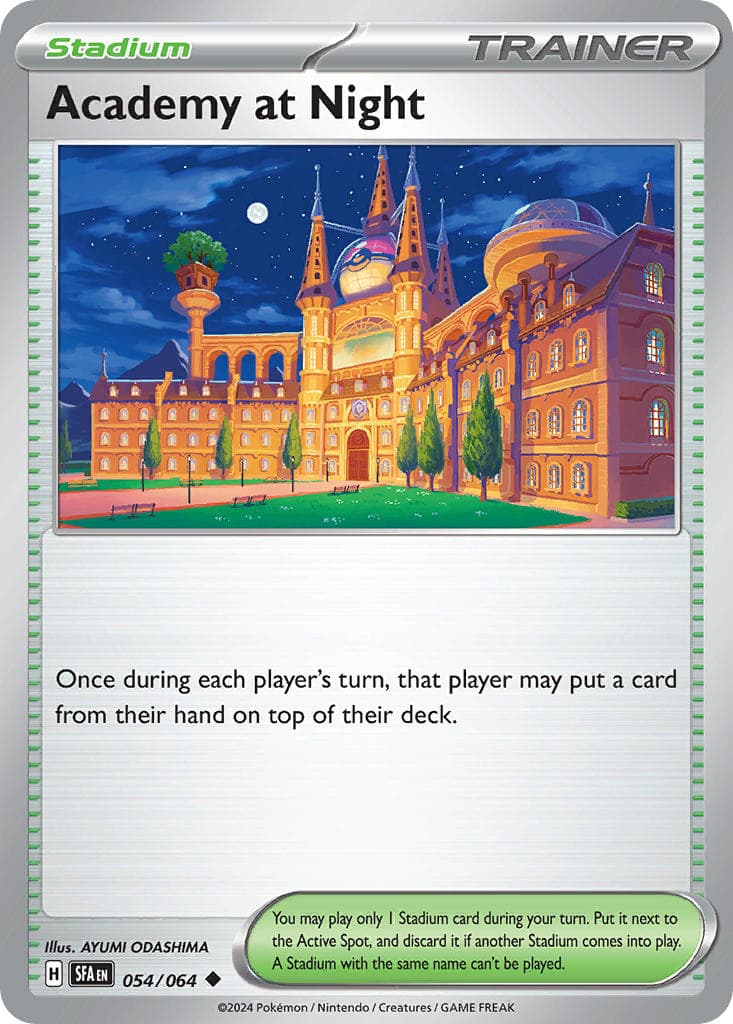 Academy at Night — Shrouded Fable Pokémon card
