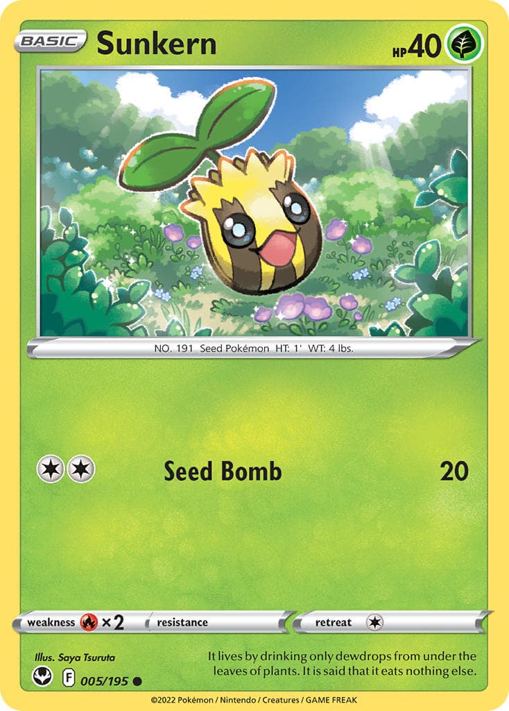 Sunkern — Silver Tempest Pokémon card