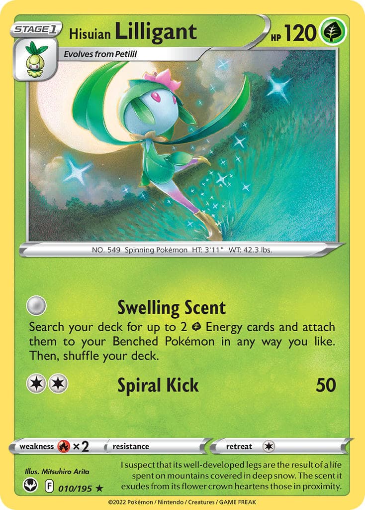 Hisuian Lilligant — Silver Tempest Pokémon card
