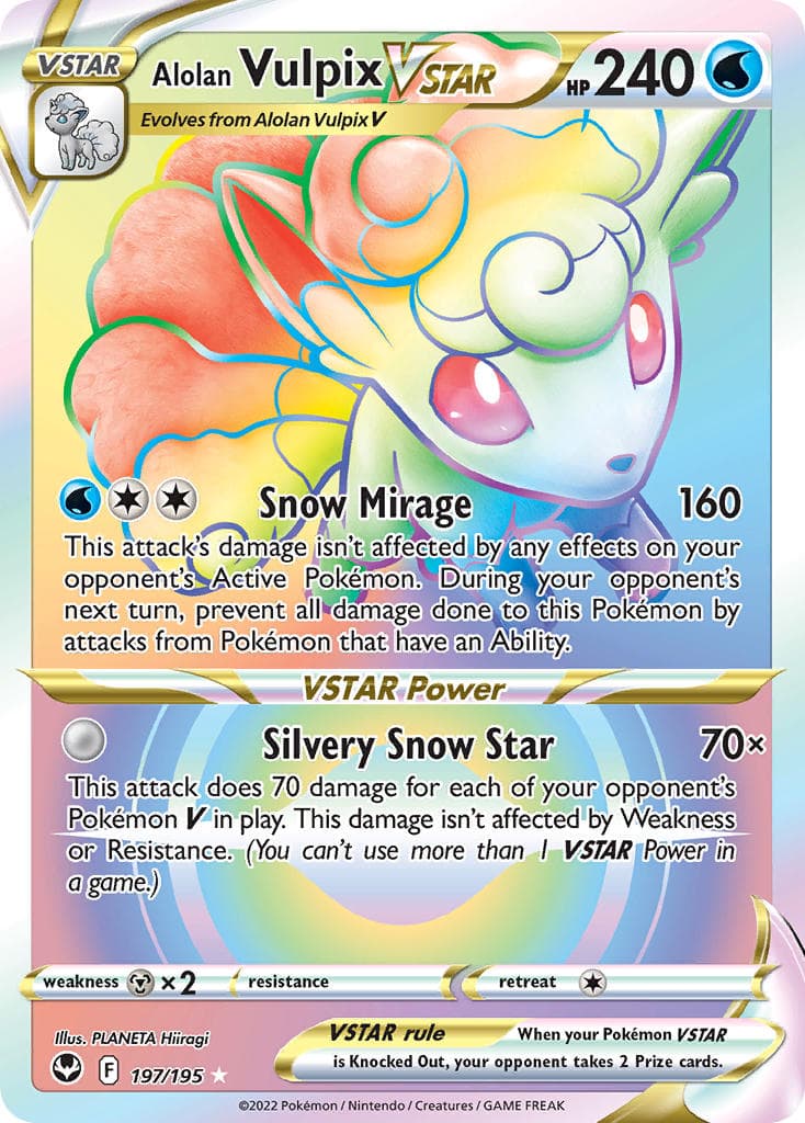 Alolan Vulpix Vstar — Silver Tempest Pokémon card