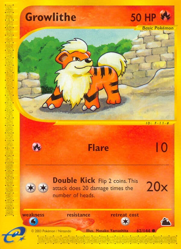 Growlithe — Skyridge Pokémon card
