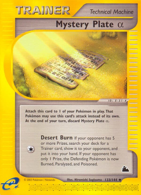 Mystery Plate Alpha — Skyridge Pokémon card