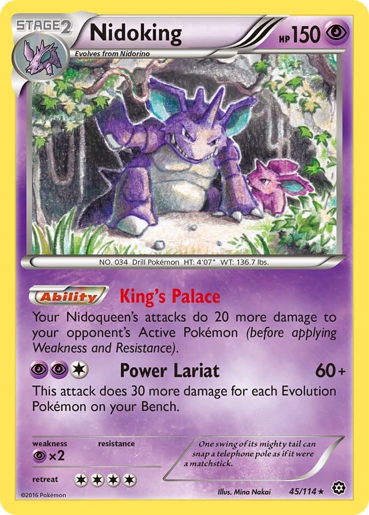 Nidoking — Steam Siege Pokémon card
