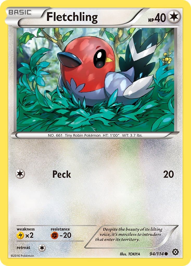 Fletchling — Steam Siege Pokémon card