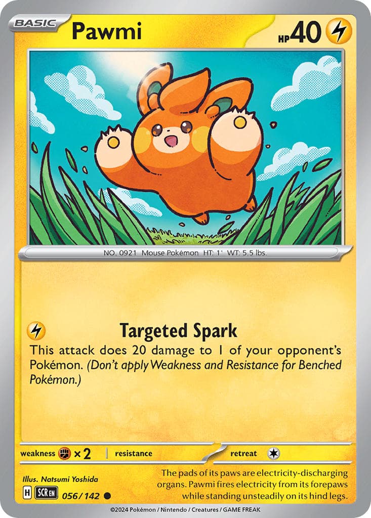 Pawmi — Stellar Crown Pokémon card