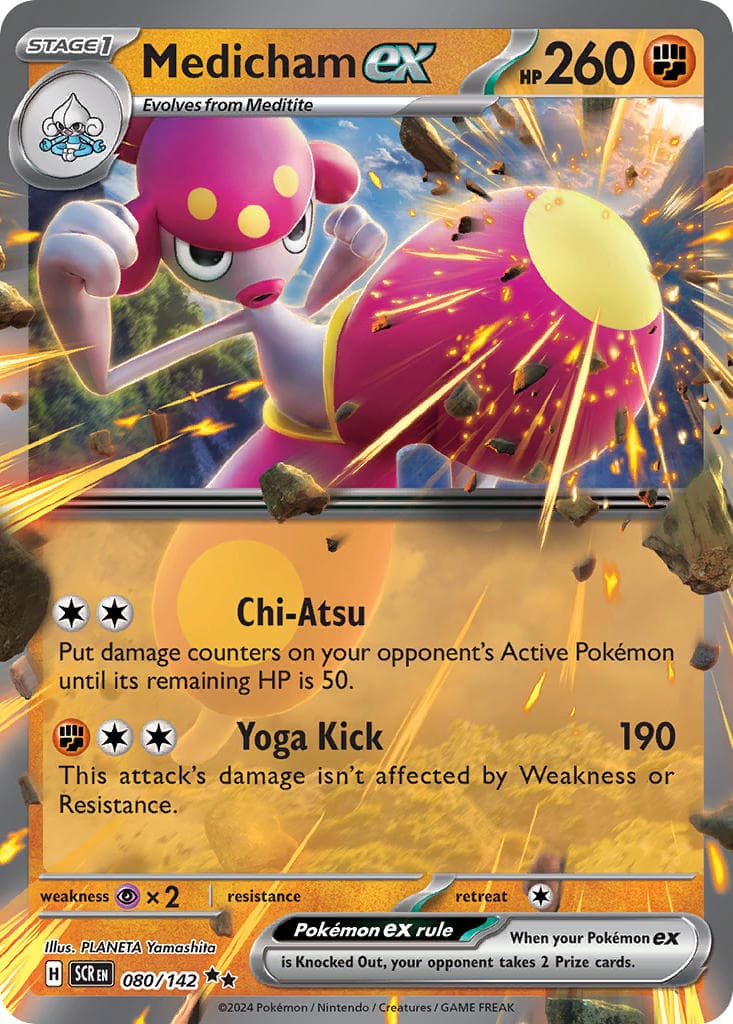 Medicham ex — Stellar Crown Pokémon card