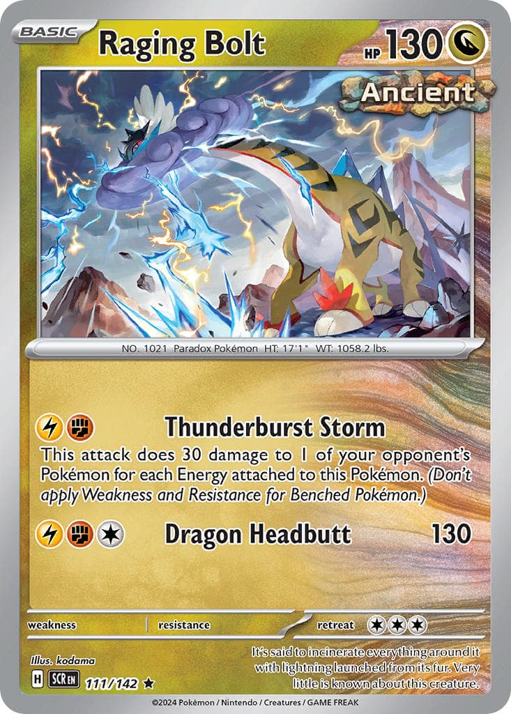 Raging Bolt — Stellar Crown Pokémon card