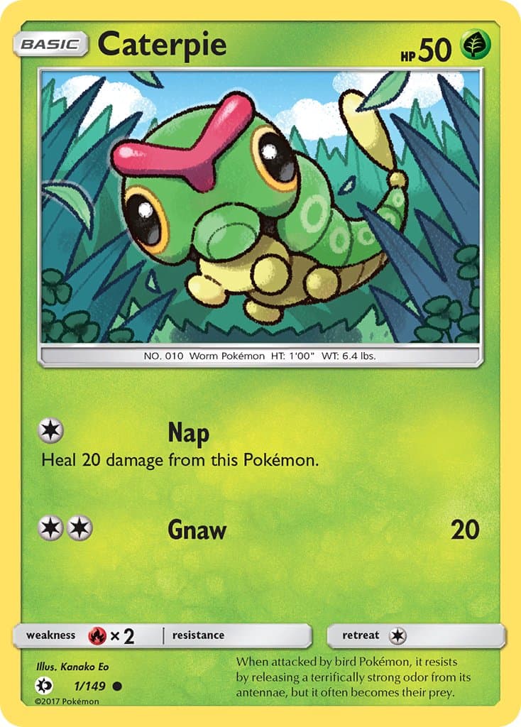Caterpie — Sun & Moon Pokémon card