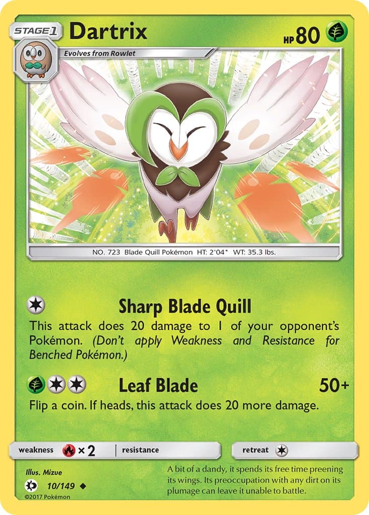 Dartrix — Sun & Moon Pokémon card