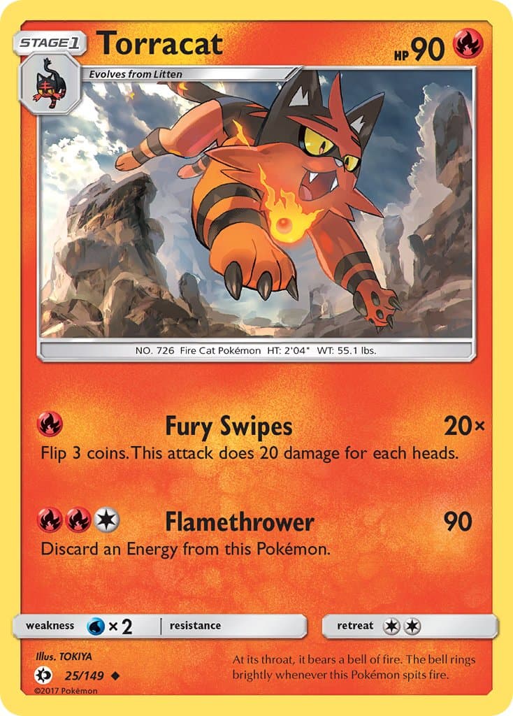 Torracat — Sun & Moon Pokémon card