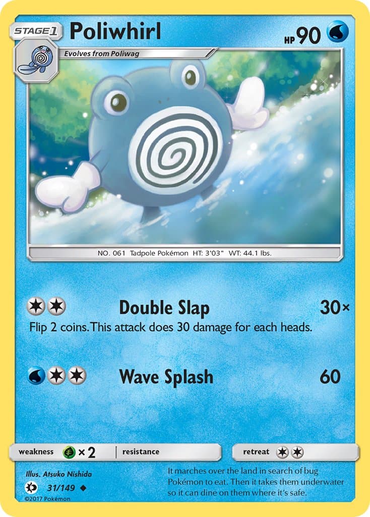 Poliwhirl — Sun & Moon Pokémon card