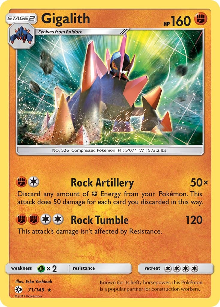 Gigalith — Sun & Moon Pokémon card