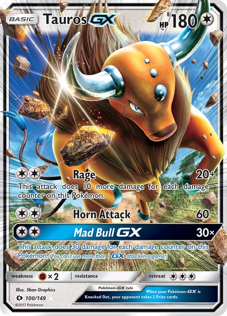 Tauros Gx — Sun & Moon Pokémon card