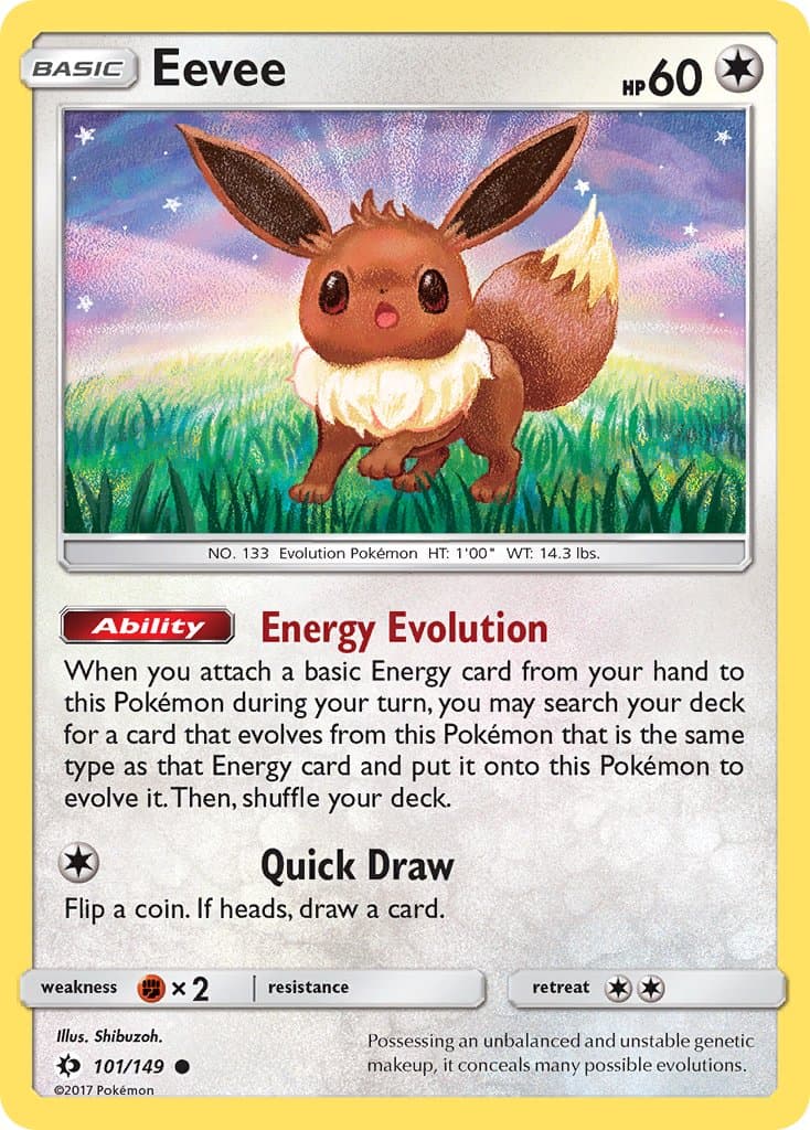 Eevee — Sun & Moon Pokémon card