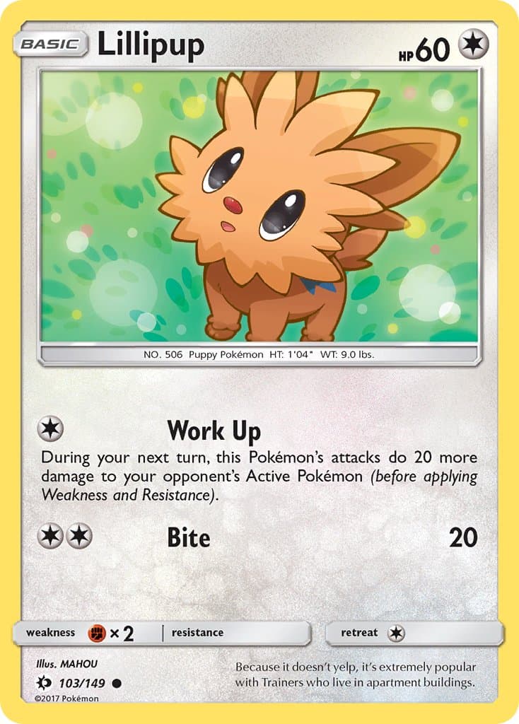 Lillipup — Sun & Moon Pokémon card