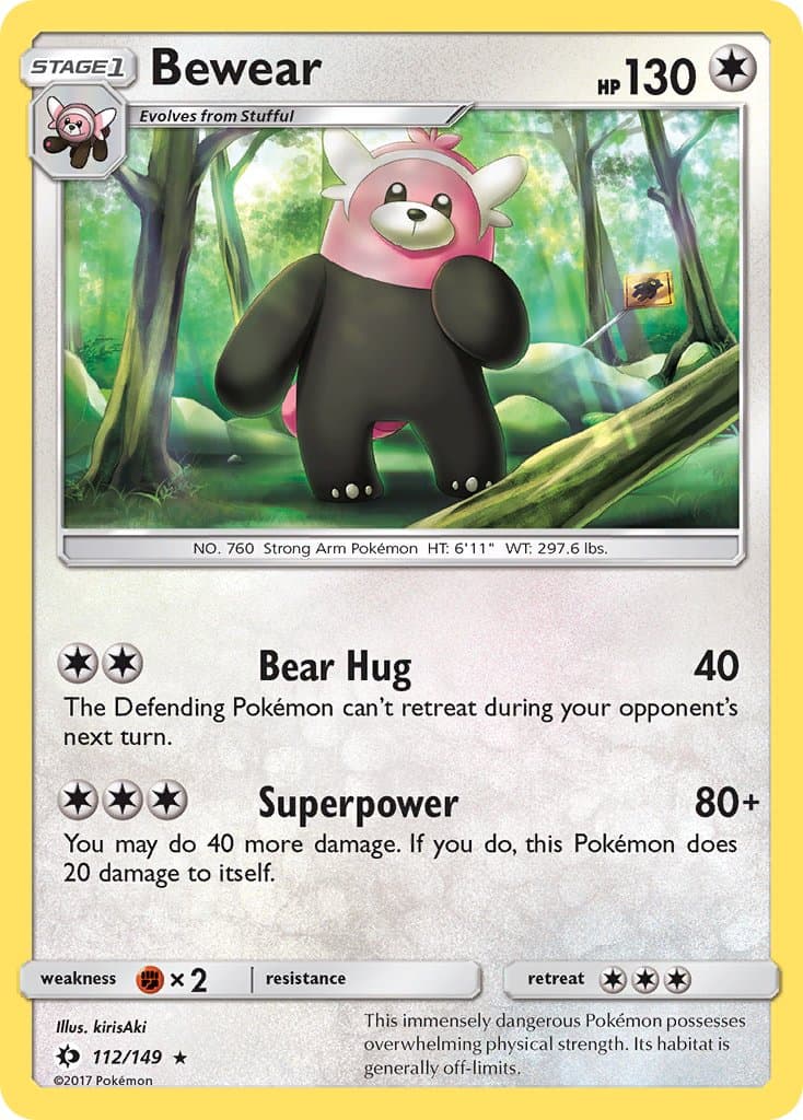 Bewear — Sun & Moon Pokémon card