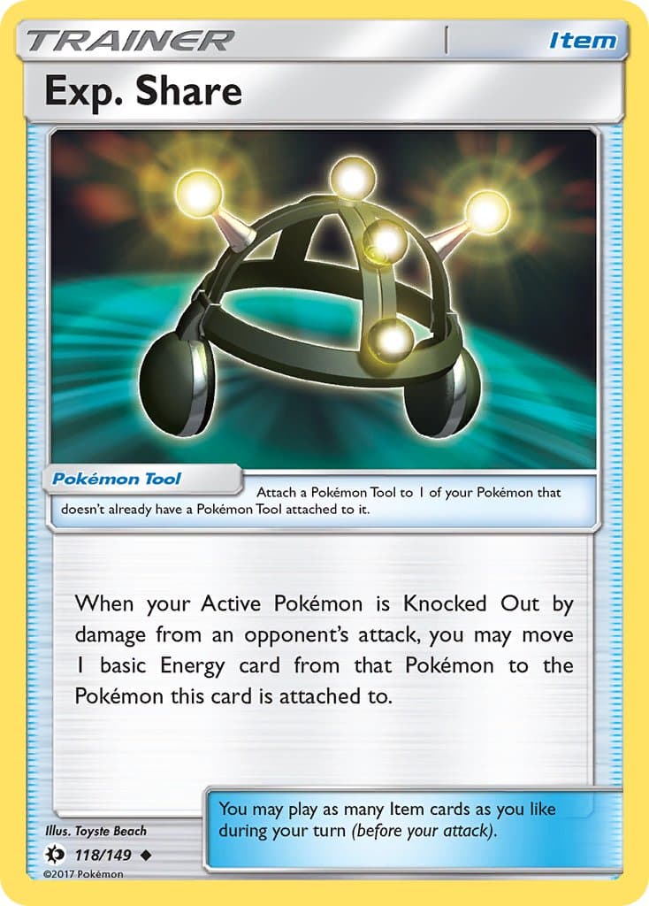 Exp Share — Sun & Moon Pokémon card