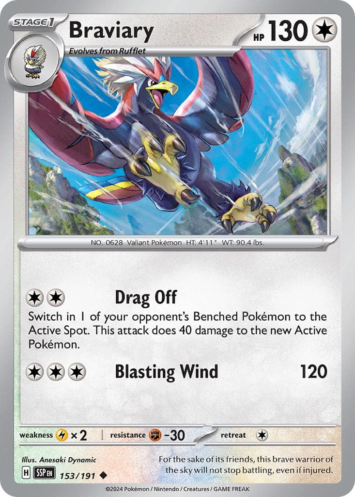 Braviary — Surging Sparks Pokémon card
