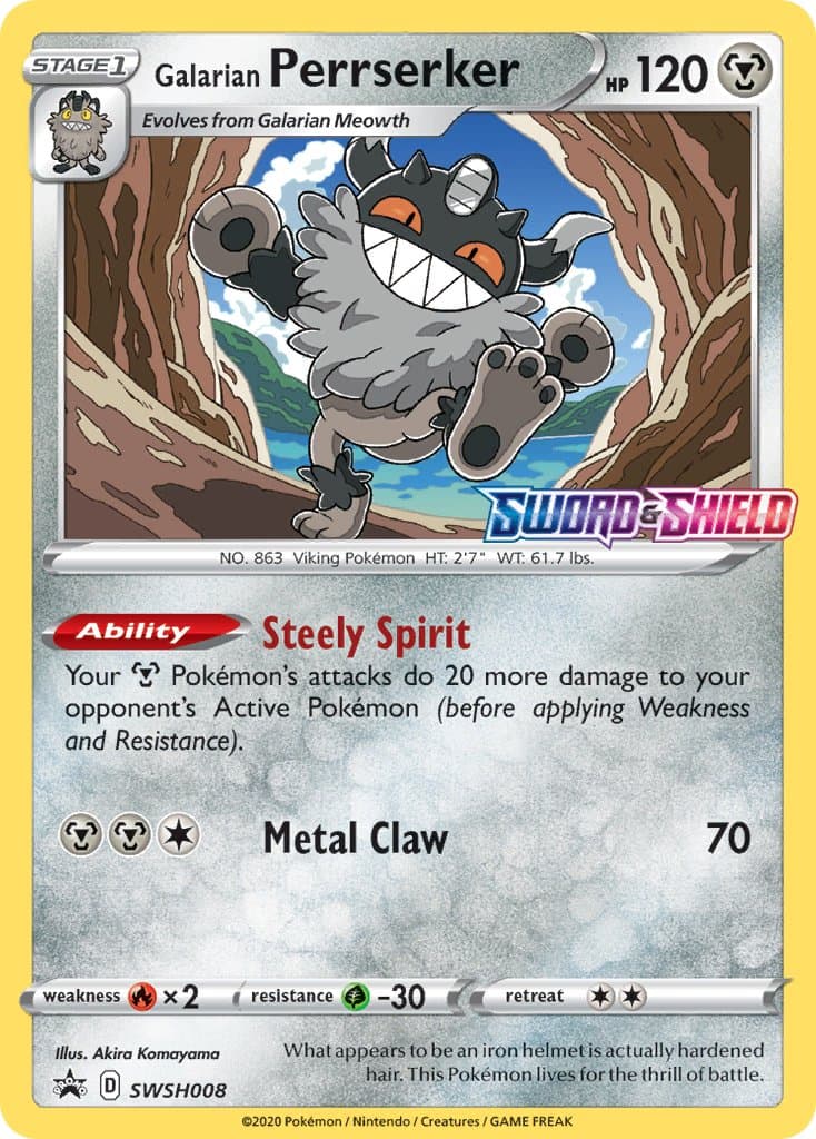 Galarian Perrserker — Sword Shield Promos Pokémon card