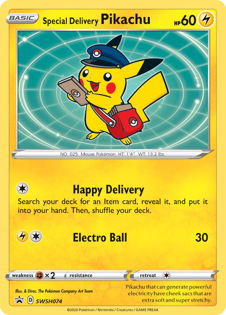 Special Delivery Pikachu — Sword Shield Promos Pokémon card