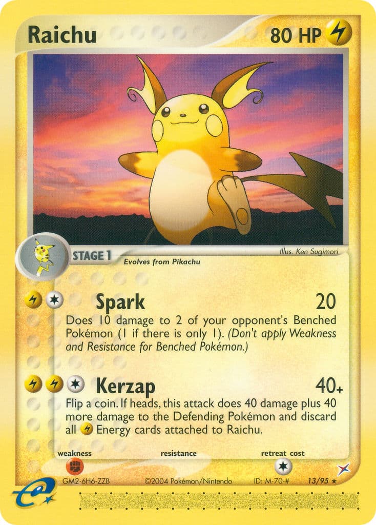 Raichu — Team Magma vs Team Aqua Pokémon card