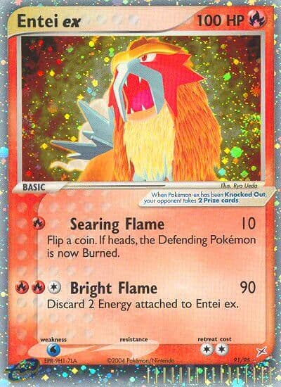 Entei Ex — Team Magma vs Team Aqua Pokémon card