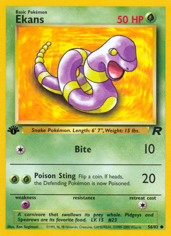 Ekans — Team Rocket Pokémon card