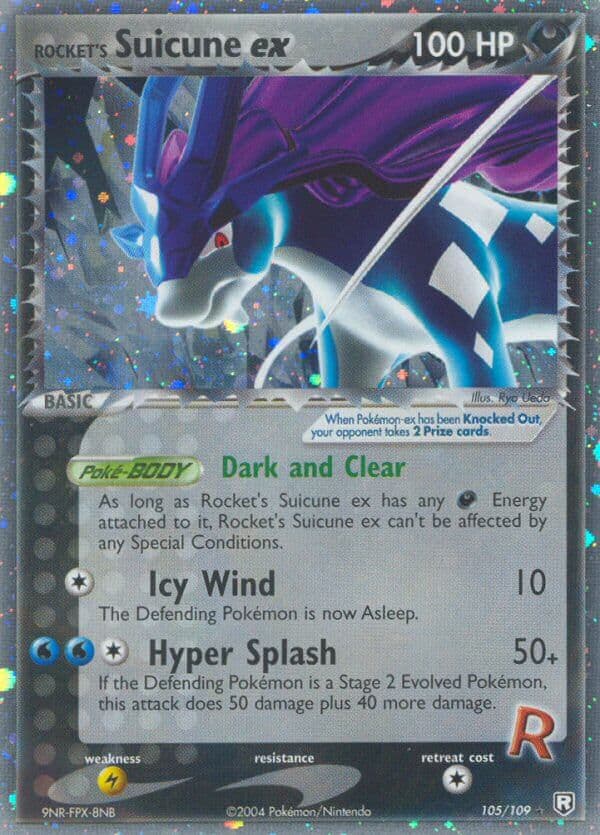 Rockets Suicune Ex — Team Rocket Returns Pokémon card