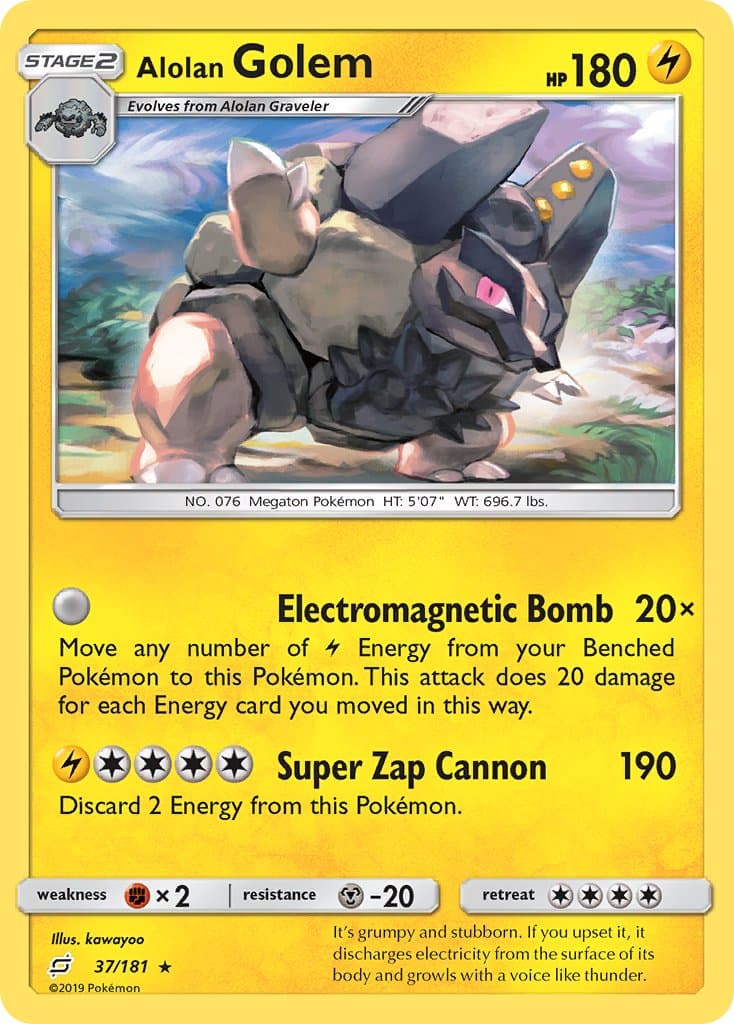 Alolan Golem — Team Up Pokémon card