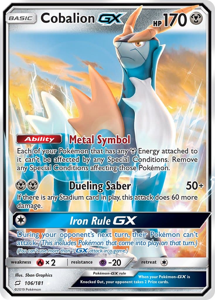 Cobalion Gx — Team Up Pokémon card