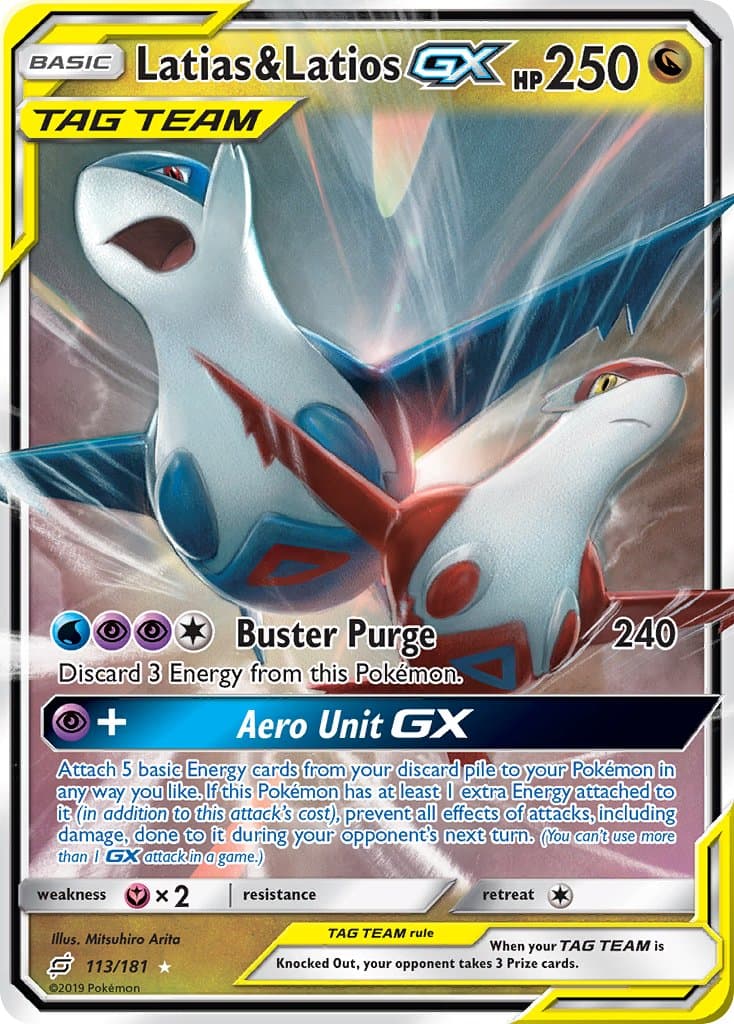 Latias Latios Gx — Team Up Pokémon card