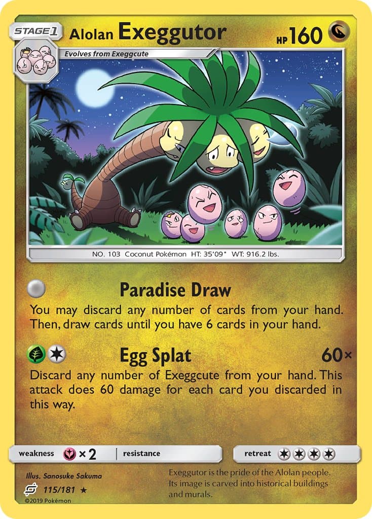 Alolan Exeggutor — Team Up Pokémon card