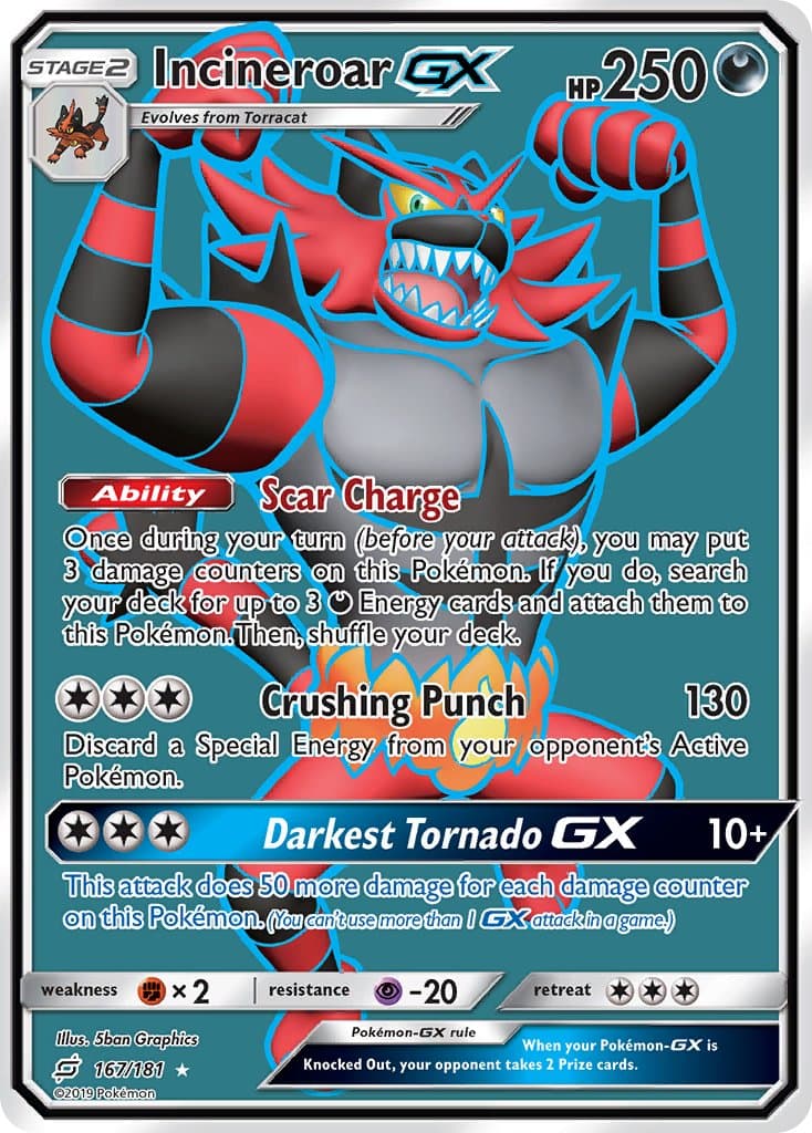 Incineroar Gx — Team Up Pokémon card