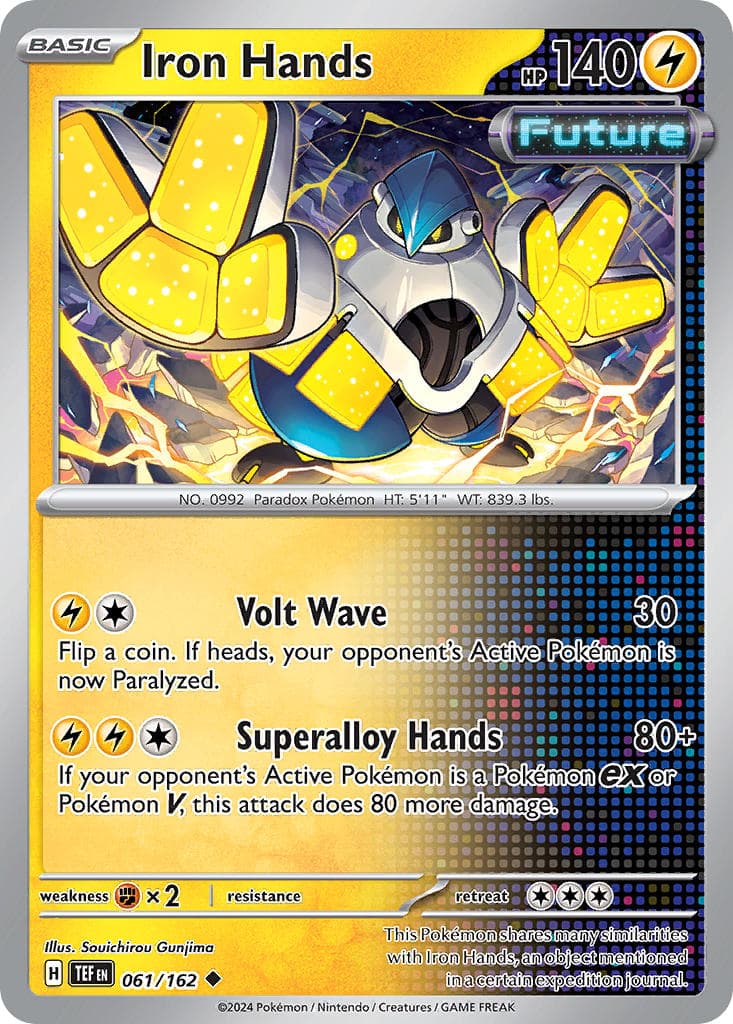 Iron Hands — Temporal Forces Pokémon card