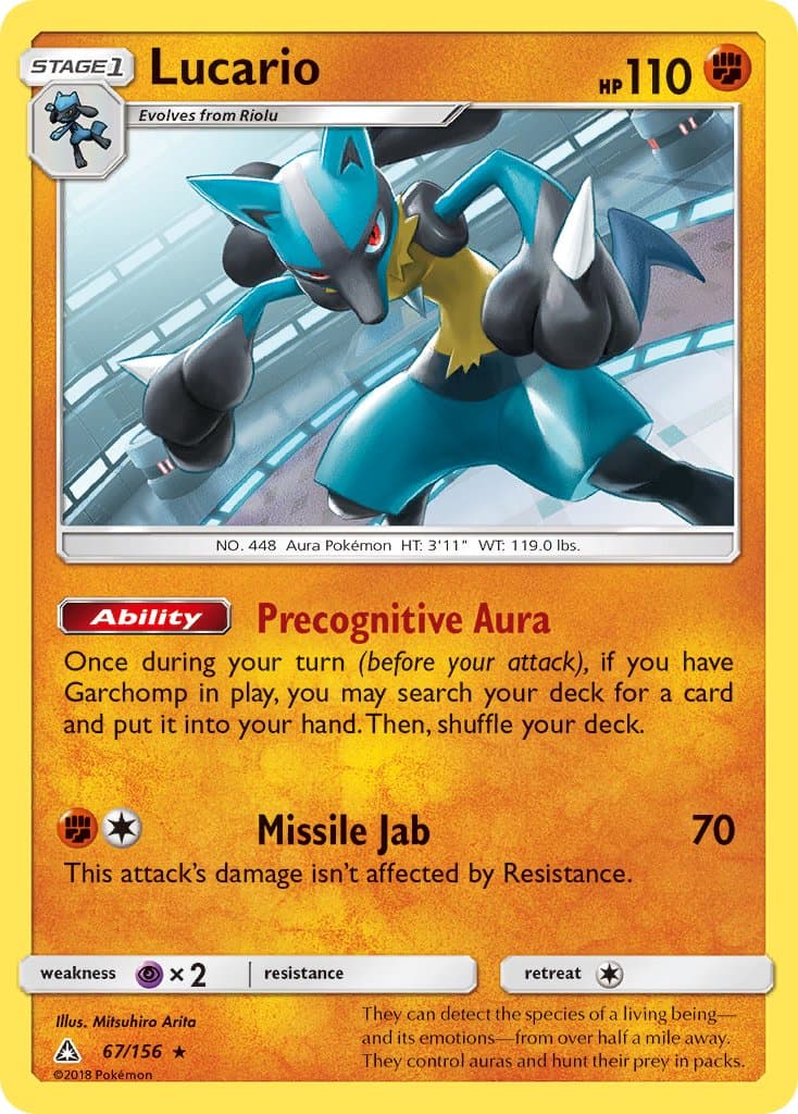Lucario — Ultra Prism Pokémon card