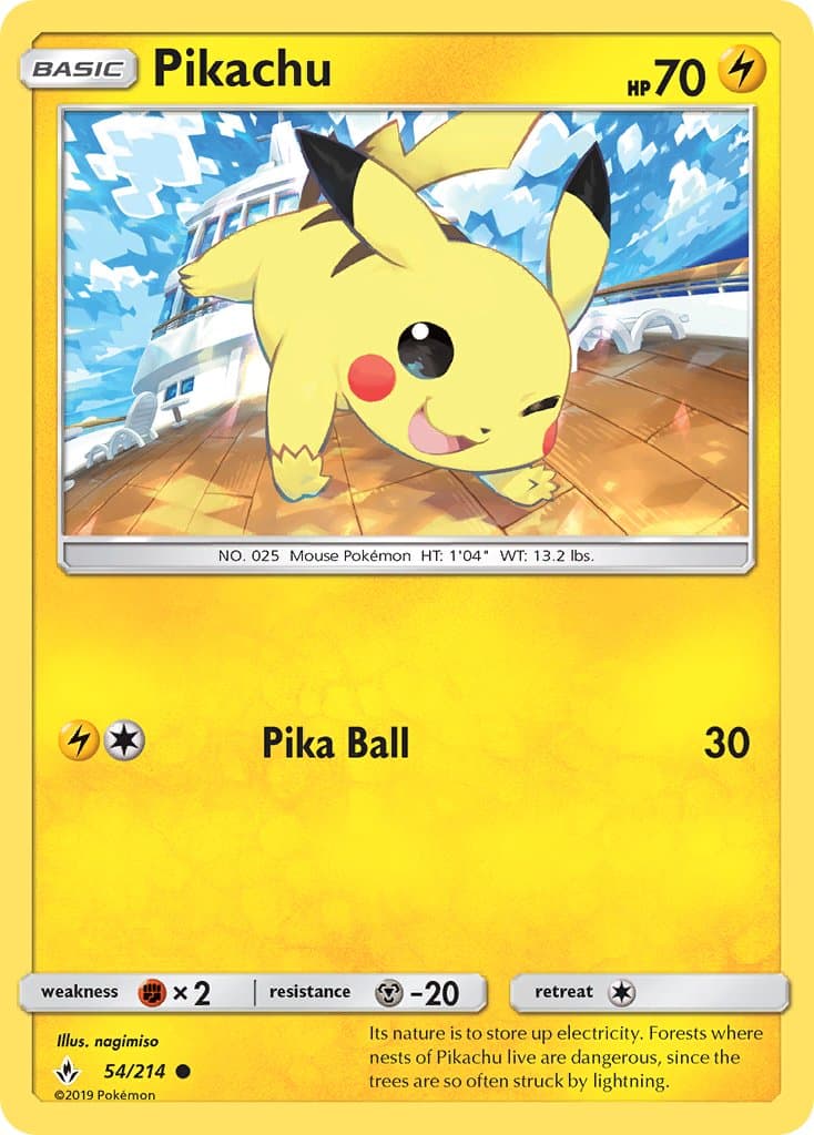 Pikachu — Unbroken Bonds Pokémon card