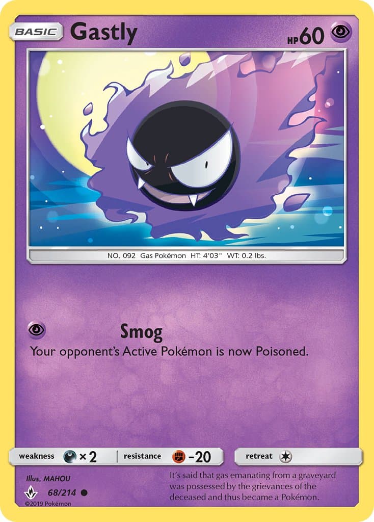 Gastly — Unbroken Bonds Pokémon card
