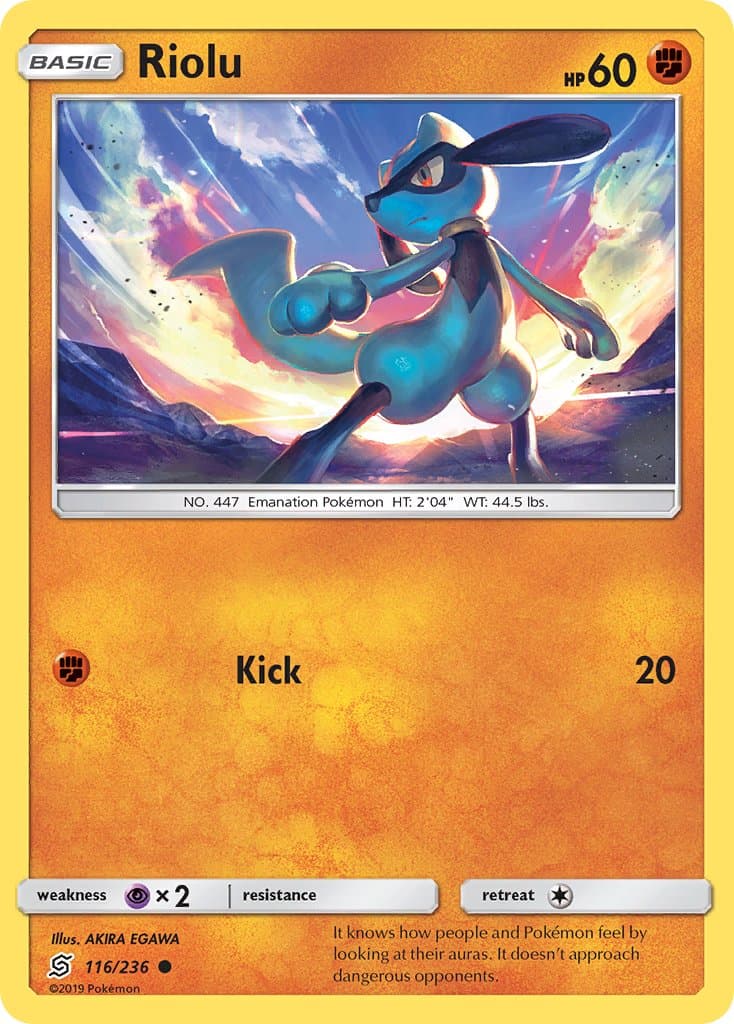 Riolu — Unified Minds Pokémon card